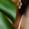 Handmade Design Silver Earrings Four Kyanites