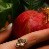 Handmade Design Silver Ring Butterfly Pearl