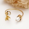 Handmade Design Brass Bracelet Baroque Pearl