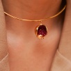 Handmade Design Brass Necklace With Pomegranate Design