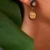 Handmade Design Silver Earrings With Mother of Pearl Stone