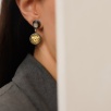 Handmade Design Silver Earrings With Mother of Pearl Stone
