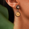 Handmade Design Silver Earrings With Mother of Pearl Stone