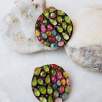 Handmade Design Silver Earrings with Tourmaline and Peridot Stones