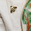 Handmade Design Silver Brooch With Bee Design