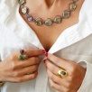 Handmade Design Silver Natural Stone Necklace