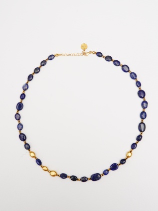 El Yapımı Tasarım Gümüş Lapis Lazuli Kolye