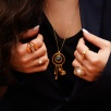 Handmade Design Brass Necklace With Labrodorite Stone