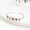 Handmade Silver Bracelet with Tourmaline Stones