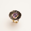 Handmade Design Silver Ring With Amethyst Stone