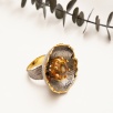 Handmade Design Silver Ring With Citrine Stone