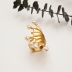 Handmade Design Brass Ring with Pearls
