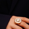 Handmade Design Silver Ring with Mother of Pearl Stone