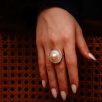 Handmade Design Silver Ring with Mother of Pearl Stone
