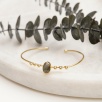 Handmade Silver Bracelet with Labradorite Stone