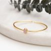 Handmade Silver Bracelet with Rose Quartz Stone