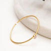 Handmade Silver Bracelet with Rose Quartz Stone