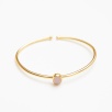 Handmade Silver Bracelet with Rose Quartz Stone