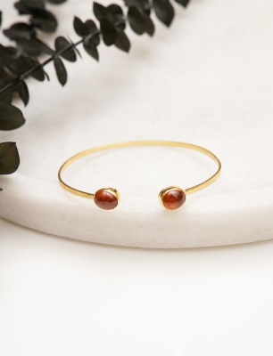 Agate Stoned Handmade Silver Bracelet