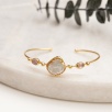 Handmade Silver Bracelet with Pearl and Quartz Stones