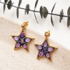 Handmade Design Silver Earrings Amethyst Stone