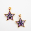 Handmade Design Silver Earrings Amethyst Stone