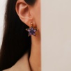 Handmade Design Silver Earrings Amethyst Stone