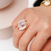 Handmade Cameo Design Silver Ring with Agate and Mother of Pearl Stone