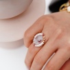 Handmade Cameo Design Silver Ring with Agate and Mother of Pearl Stone