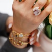 Handmade Cameo Design Silver Ring with Agate and Mother of Pearl Stone