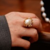 Handmade Design Silver Ring with Baroque Pearl