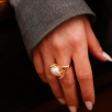 Handmade Design Silver Ring with Baroque Pearl