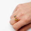 Handmade Design Silver Ring with Tourmaline Stones