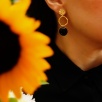 Handmade Design Silver Earrings With Onyx Stone