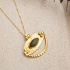 Handmade Brass Necklace Labradorite Stone