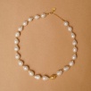 Handmade Design Silver Necklace with Baroque Pearl