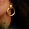 Handmade Gold Plated Brass Earrings