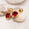 Handmade Design Brass Earrings With Pomegranate Design