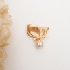 Handmade Design Silver Brooch with Butterfly Design and Pearl