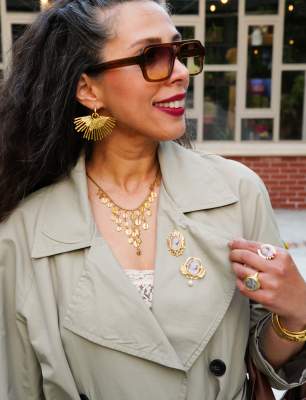 Handmade Design Silver Cameo Brooch