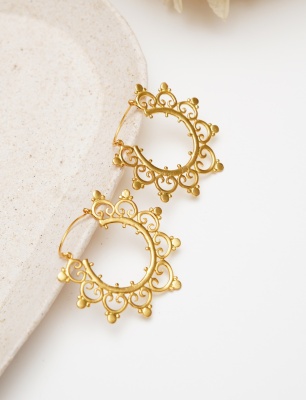 Handmade Traditional Design Brass Earrings