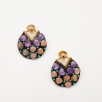 Handmade Design Silver Earrings with Amethyst and Agate Stones