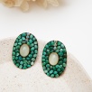 Handmade Design Silver Earrings With Tourmaline Stones