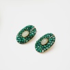 Handmade Design Silver Earrings With Tourmaline Stones