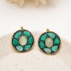 Handmade Design Silver Earrings With Natural Stones