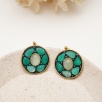 Handmade Design Silver Earrings With Natural Stones