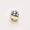 Handmade Design Silver Ring with Pearls