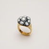 Handmade Design Silver Ring with Pearls