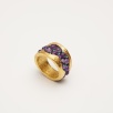 Handmade Design Silver Ring With Amethyst Stones
