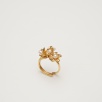 Handmade Pearl Silver Ring With Floral Design